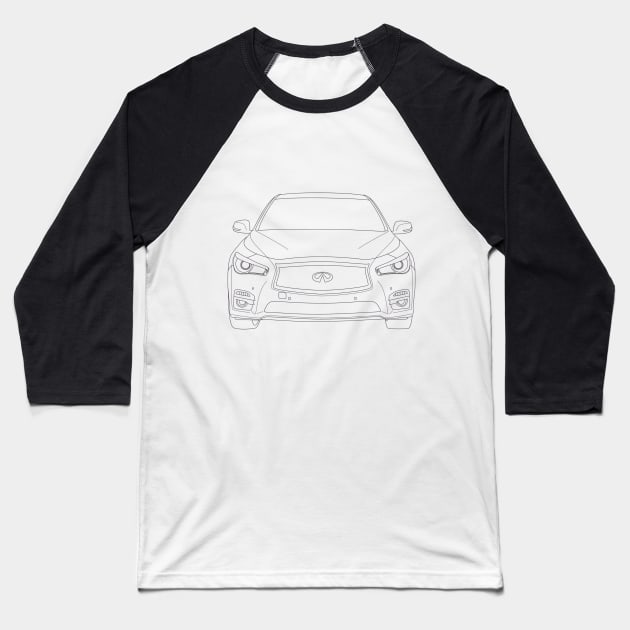 Infiniti Q50 (Front & Back Print) Baseball T-Shirt by BoombasticArt